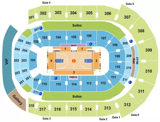 BASKETBALL Seating Map Seating Chart