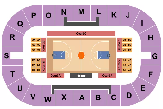 BASKETBALL CALGARY SURGE Seating Map Seating Chart