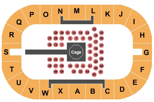 MMA Seating Map Seating Chart