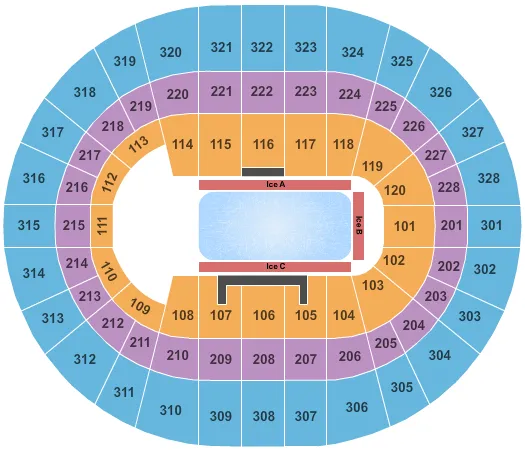 DISNEY ON ICE 2 Seating Map Seating Chart