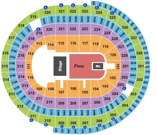 ENDSTAGE GA 3 Seating Map Seating Chart