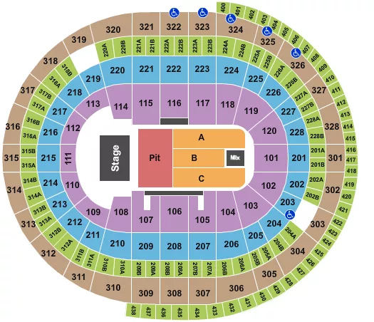 ENDSTAGE GA PIT Seating Map Seating Chart