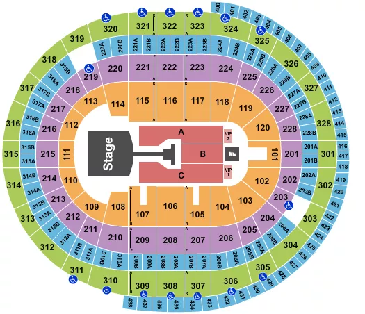 JONAS BROTHERS 1 Seating Map Seating Chart