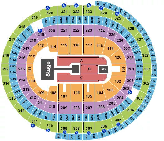 MICHAEL BUBLE Seating Map Seating Chart