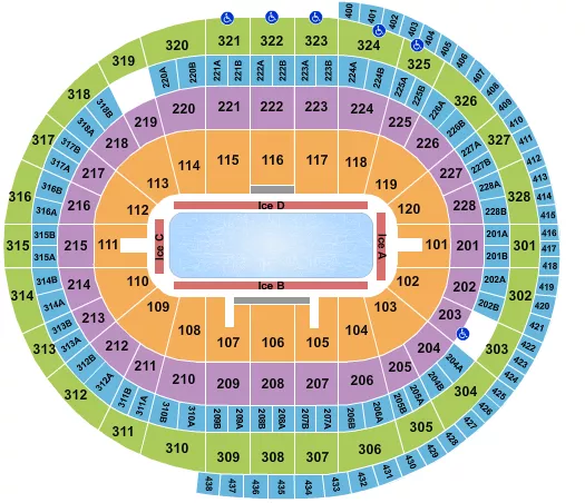 STARS ON ICE Seating Map Seating Chart