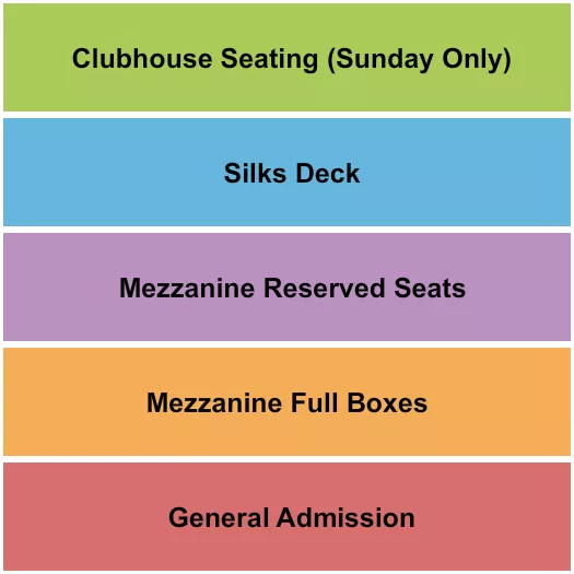 HORSE RACING Seating Map Seating Chart