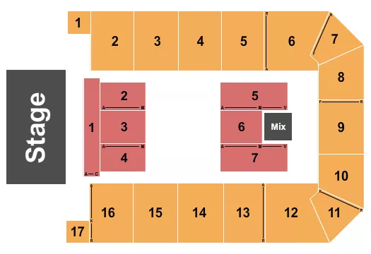 ENDSTAGE FLR 1 7 Seating Map Seating Chart