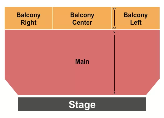 ENDSTAGE NO LAWN Seating Map Seating Chart