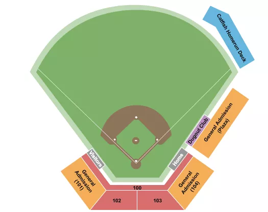 BASEBALL Seating Map Seating Chart