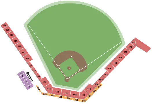 BASEBALL Seating Map Seating Chart