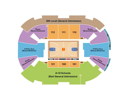 A10 BASKETBALL Seating Map Seating Chart
