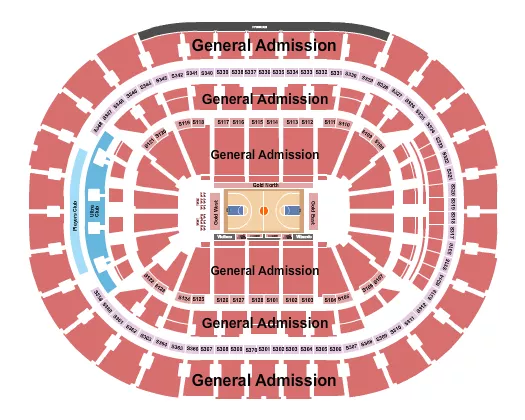 BASKETBALL GA Seating Map Seating Chart