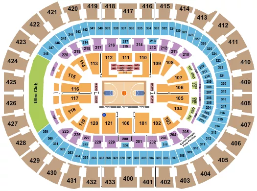 BASKETBALL NCAA TOURNAMENT Seating Map Seating Chart