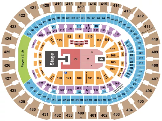 DEMI LOVATO Seating Map Seating Chart