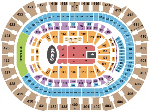 GARTH BROOKS Seating Map Seating Chart