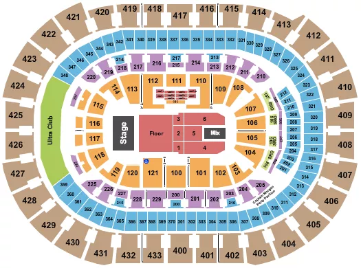JOHNNY BLUE SKIES Seating Map Seating Chart