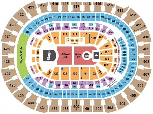 PHOEBE BRIDGERS Seating Map Seating Chart