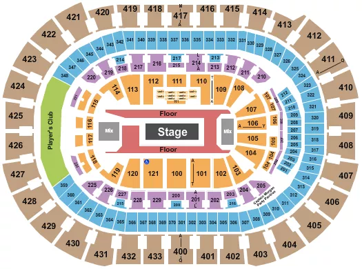 ROD WAVE Seating Map Seating Chart