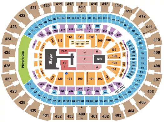 TEDDY SWIMS Seating Map Seating Chart