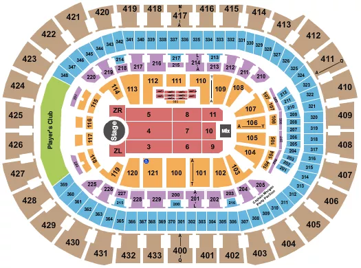 ZAYN Seating Map Seating Chart