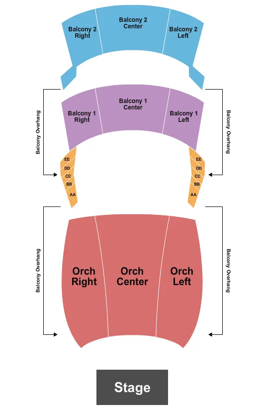 ENDSTAGE NO PIT Seating Map Seating Chart
