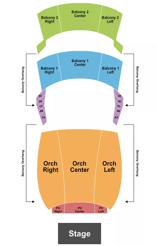 END STAGE Seating Map Seating Chart