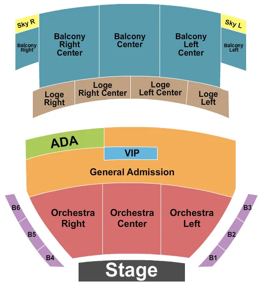 CAPITOL THEATRE PORT CHESTER ENDSTAGE RSV GA FLOOR Seating Map Seating Chart
