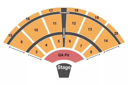 ENDSTAGE GA Seating Map Seating Chart