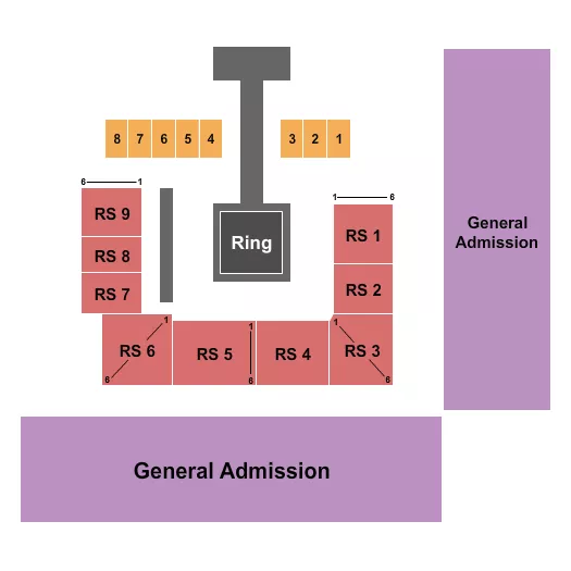 BOXING 3 Seating Map Seating Chart
