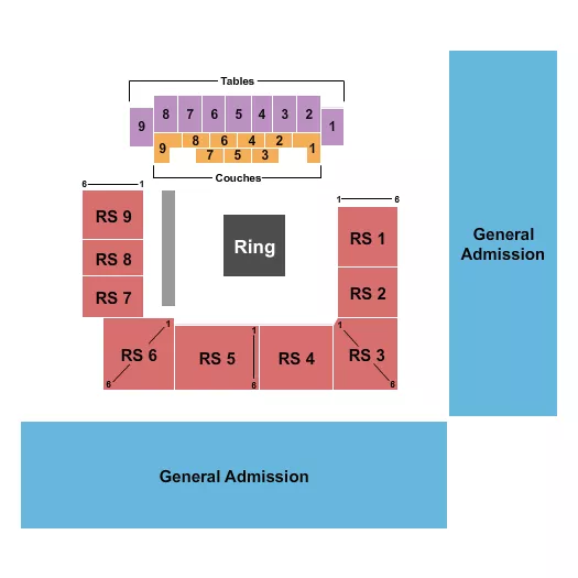 BOXING Seating Map Seating Chart