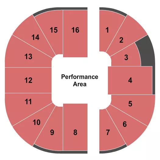 PERFORMANCE AREA Seating Map Seating Chart