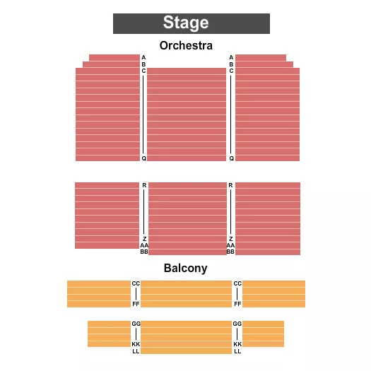 END STAGE Seating Map Seating Chart