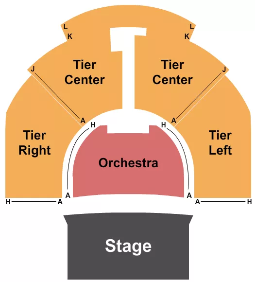 CARNEGIE MUSIC HALL OF OAKLAND PITTSBURGH ORCHESTRA TIERS Seating Map Seating Chart