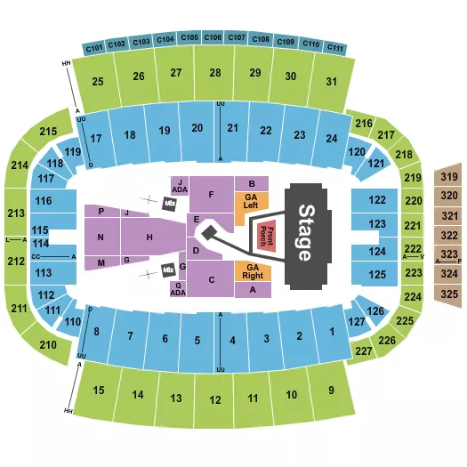 NOAH KAHAN Seating Map Seating Chart