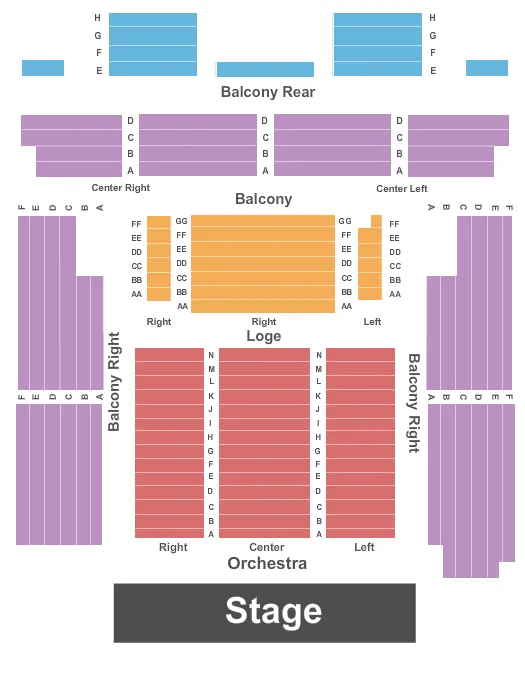 ENDSTAGE Seating Map Seating Chart