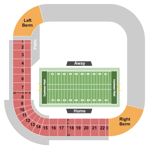 FOOTBALL Seating Map Seating Chart