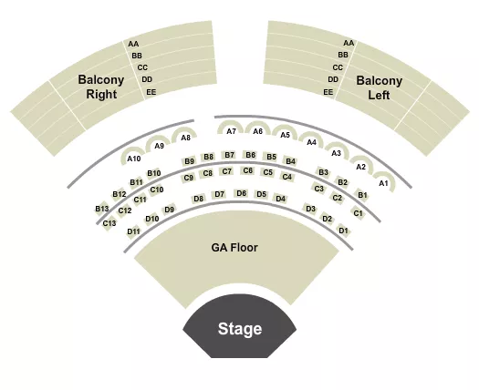 ENDSTAGE GA FLOOR Seating Map Seating Chart