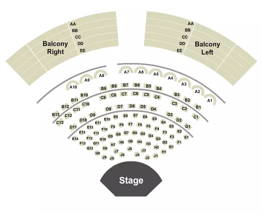 END STAGE Seating Map Seating Chart