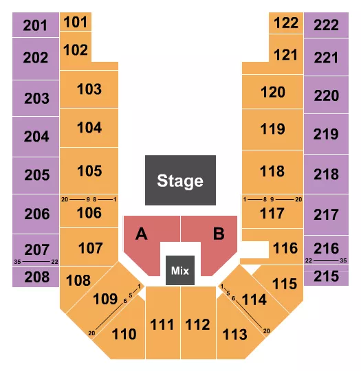 HALF HOUSE 4 Seating Map Seating Chart