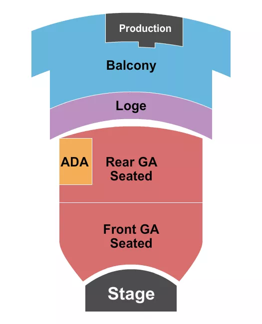 ENDSTAGE FRONT REAR GA Seating Map Seating Chart