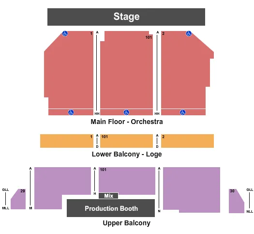 ENDSTAGE Seating Map Seating Chart