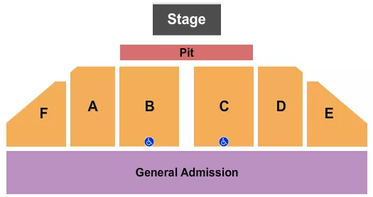 ENDSTAGE PIT Seating Map Seating Chart