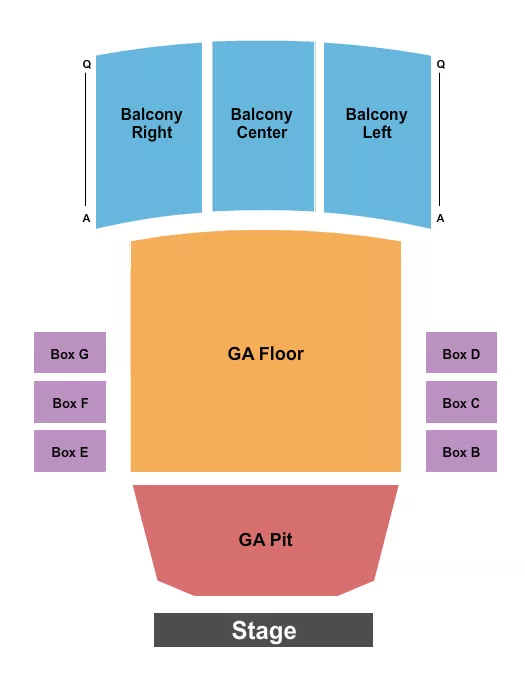 GA PIT GA FLR RSV BALC 2 Seating Map Seating Chart