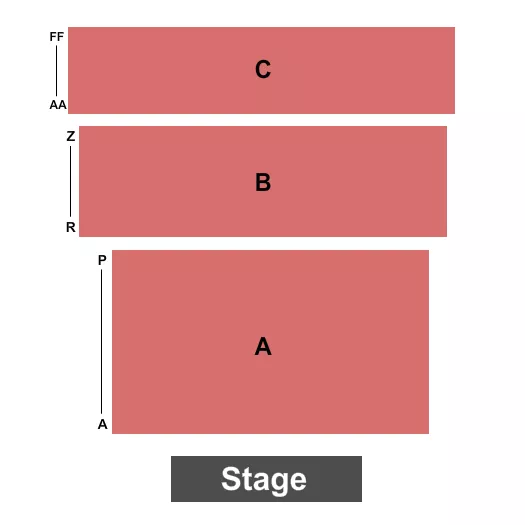 END STAGE Seating Map Seating Chart