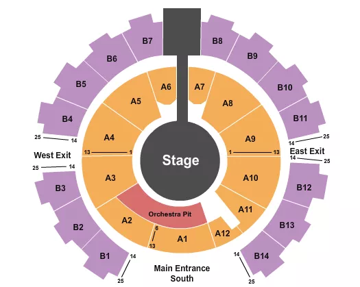 CELEBRITY THEATRE AZ CENTER STAGE 2 Seating Map Seating Chart