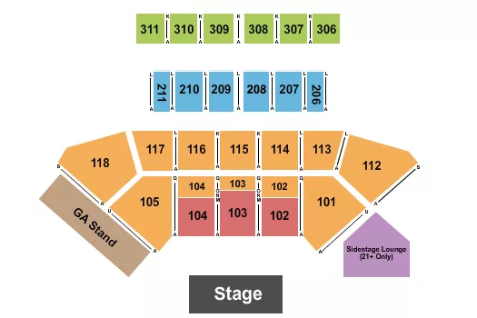 ENDSTAGE 2 Seating Map Seating Chart