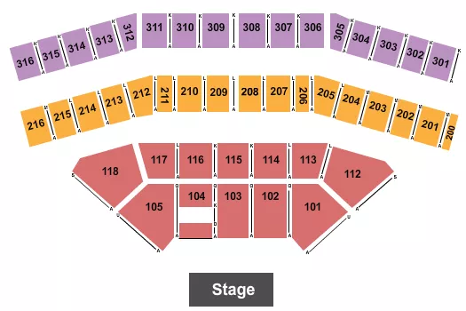 ENDSTAGE 3 Seating Map Seating Chart