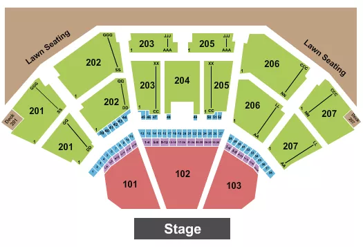 ENDSTAGE NO RSVD LAWN Seating Map Seating Chart
