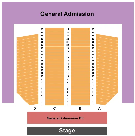ENDSTAGE PIT AND GA Seating Map Seating Chart