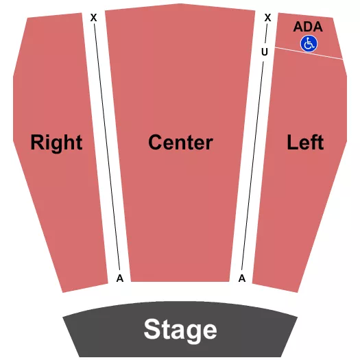CENTENNIAL THEATRE NORTH VANCOUVER ENDSTAGE Seating Map Seating Chart